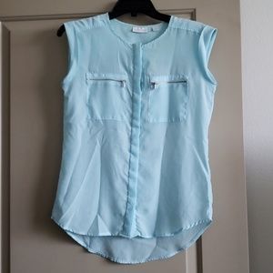 Sky Zipper Top